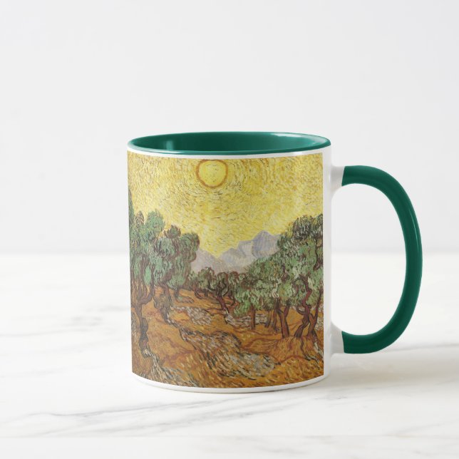 Mug Olive Trees Ciel Jaune & Soleil Van Gogh Art (Droite)