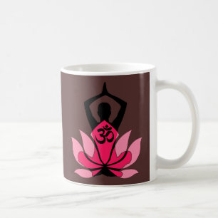 Mug OM Namaste Yoga de fleurs de lotus spirituelles en