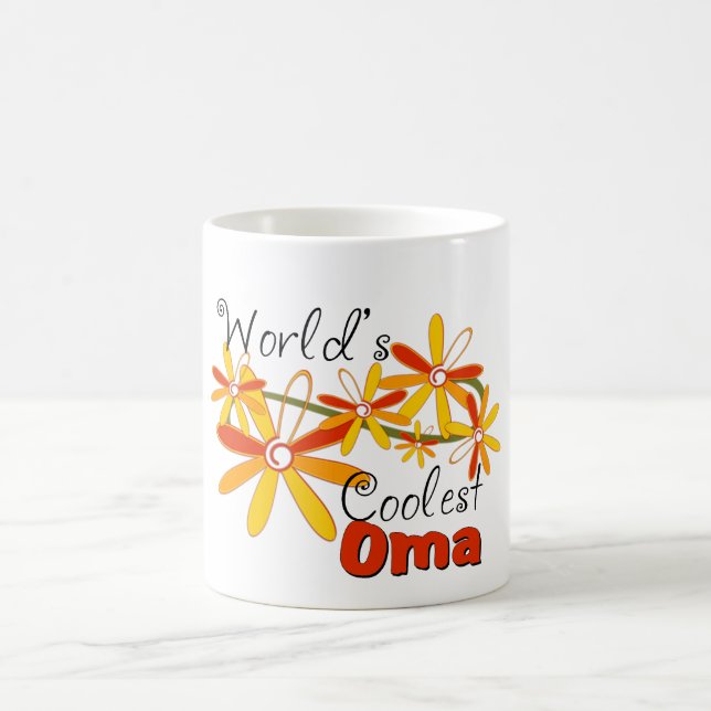 Mug Oma le plus frais du monde floral (Centre)