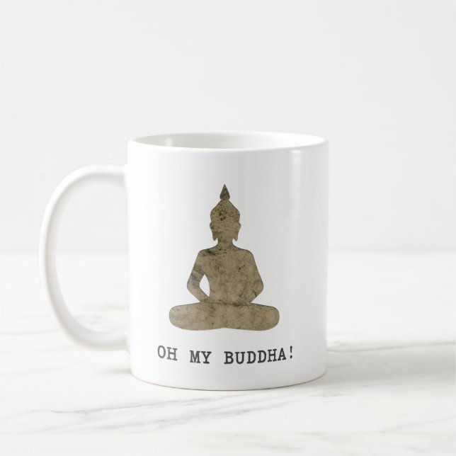 Mug OMB oh ma silhouette d'humour de Bouddha (Gauche)