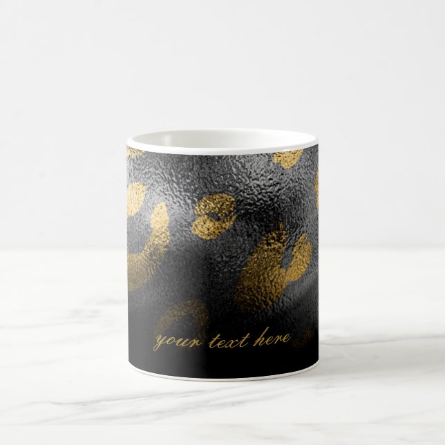 Mug Ombres noires et chic exotique Empreinte de léopar (Centre)