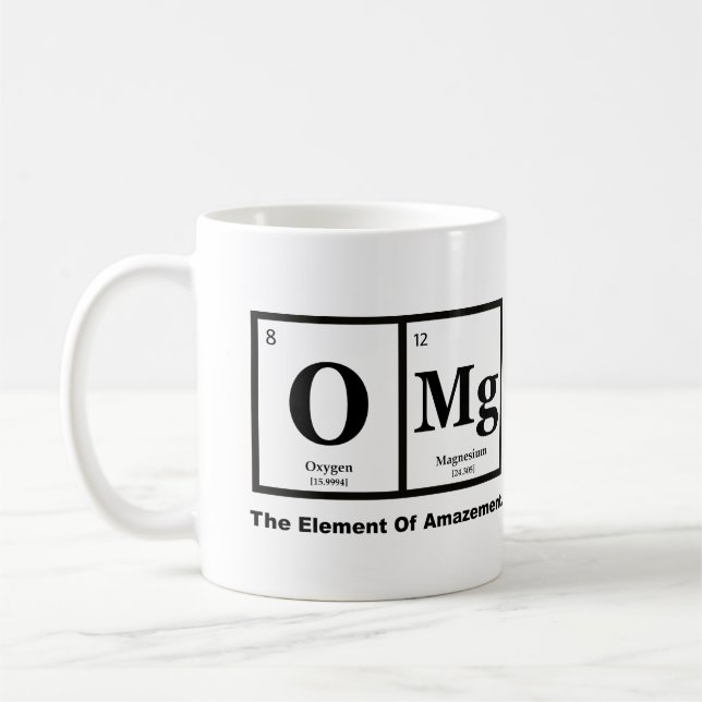 Mug OMG l'élément de la stupéfaction, humour de la (Gauche)