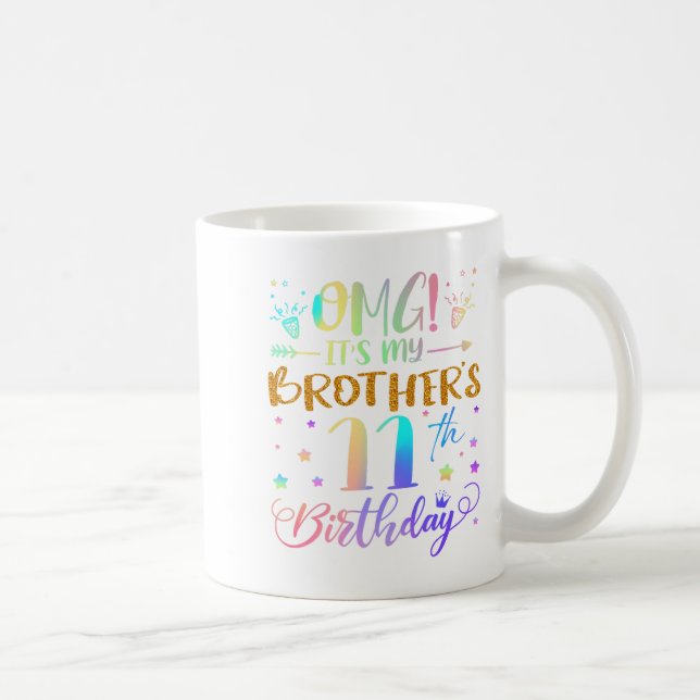 Mug Omg Ses Mes Frères 11e Anniversaire Doux 11 Ans O (Droite)