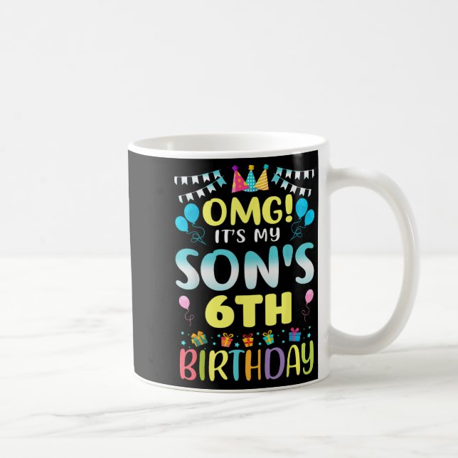 Mug Omg Son Mes Fils 6e Anniversaire Doux 6 Ans (Droite)