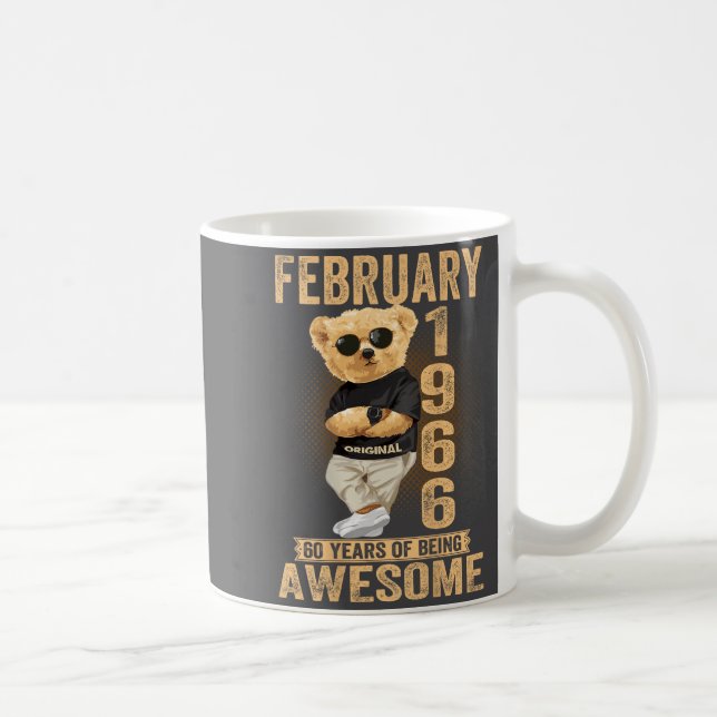 Mug (on Back) February 1966 60th Birthday 60 Years Ted (Droite)