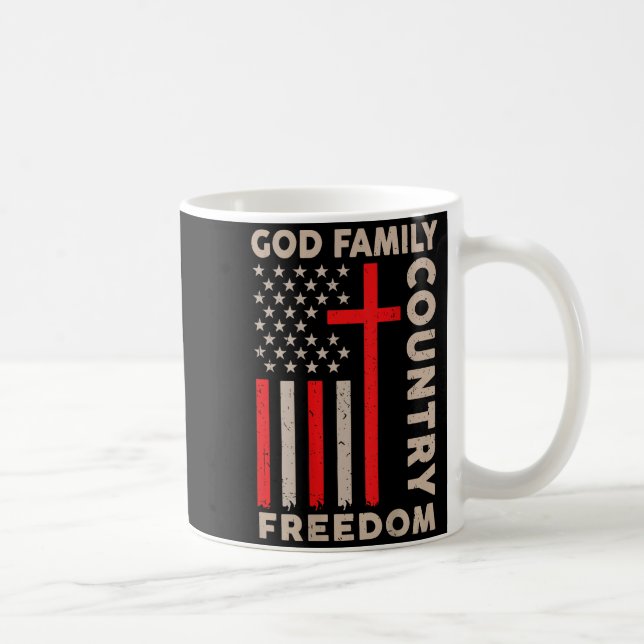 Mug On-back God Family Country Dom Patriotic Christian (Droite)
