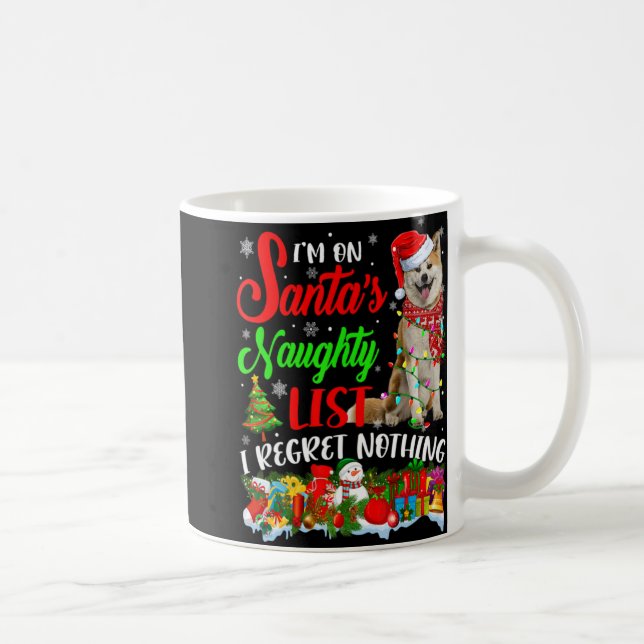 Mug On Santas Naughty List Xmas Shiba Inu  (Droite)