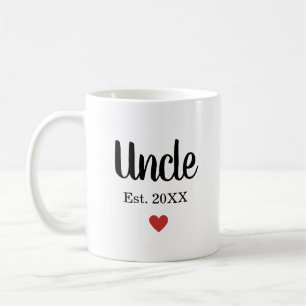 Mug Oncle moderne Année établie Petit Coeur