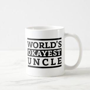 Mug Oncle vintage d'Okayest du monde blanc noir