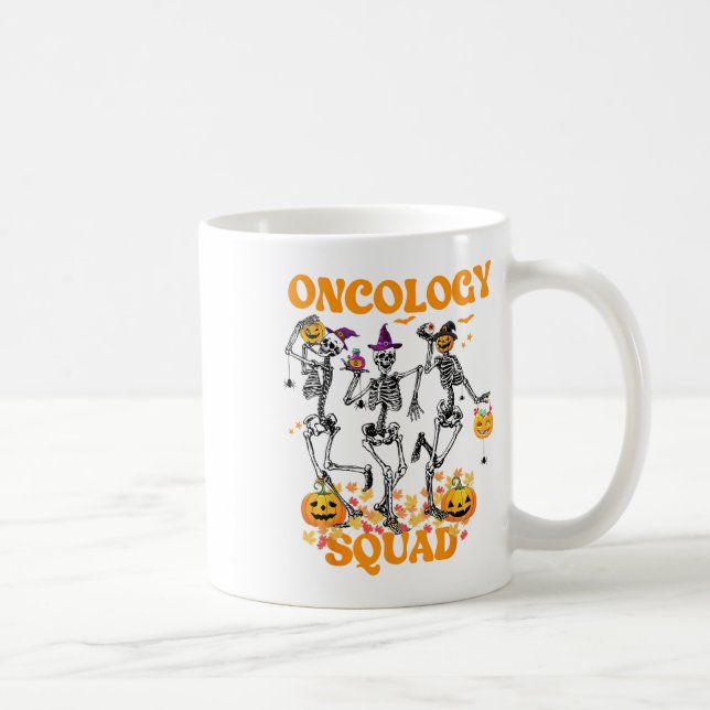 Mug Oncology Squad Skeleton Citrouille Fall Leçons Éff (Droite)