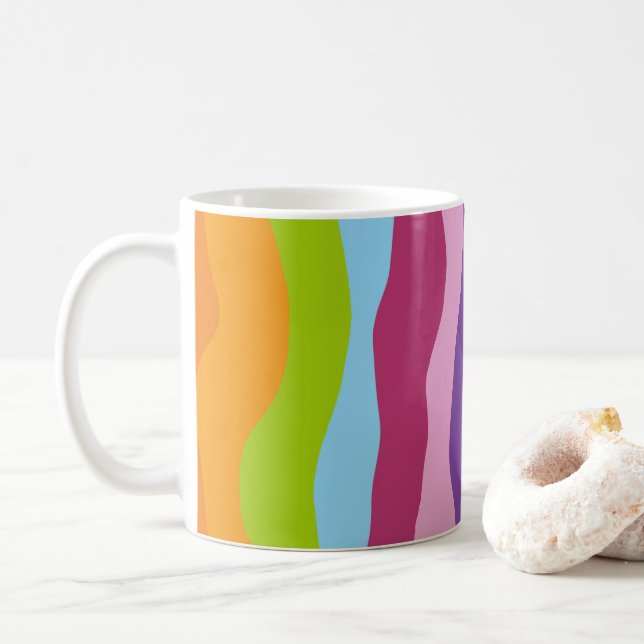 Mug Ondes colorées (Avec donut)