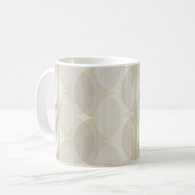 Mug Ondes géométriques neutres (Devant gauche)