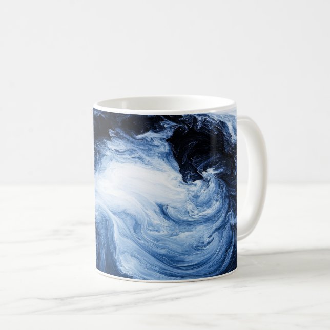 Mug Ondulations Abstraites (Devant droit)