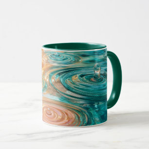 Mug Ondulations de Tranquillité Harmonie d'Eau Abstrai