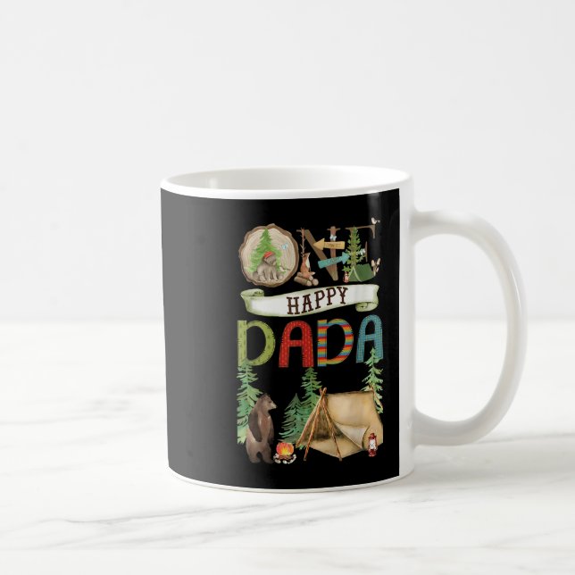 Mug One Happy Dada Camper First Birthday Camng Bear  (Droite)