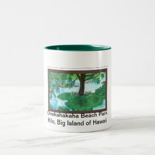 Mug-Onekahakaha Beach Park, Hilo Two-Tone Coffee Mug