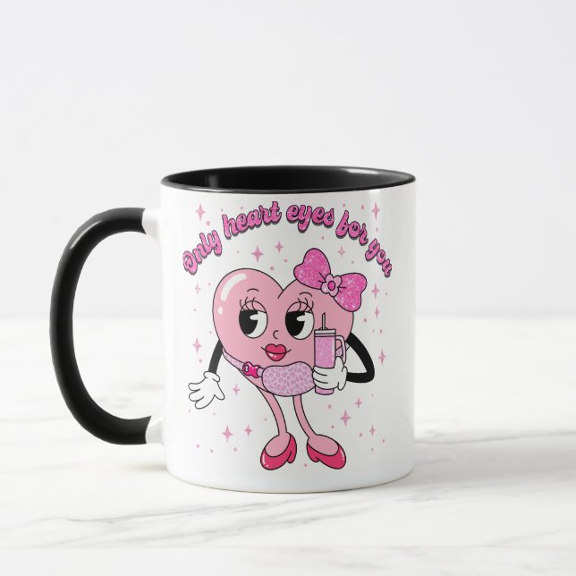 Mug Only Heart Eyes for You Valentine Design • Cute Pi (Gauche)