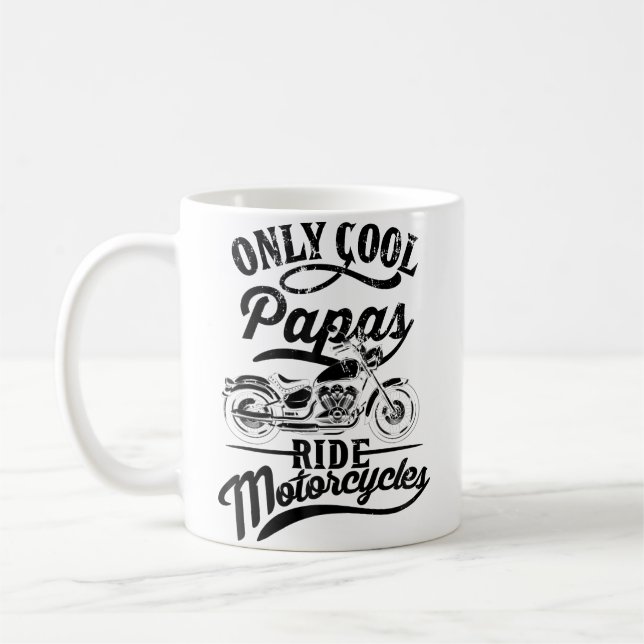 Mug Only Papas Ride Motorcycles Quote For Grandpa Moto (Gauche)