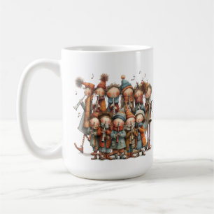 Mug Onze joueurs de pipeau fantaisistes Noël 15oz