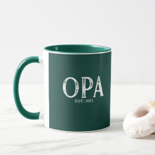 Mug Opa Vert Chasseur Année de création
