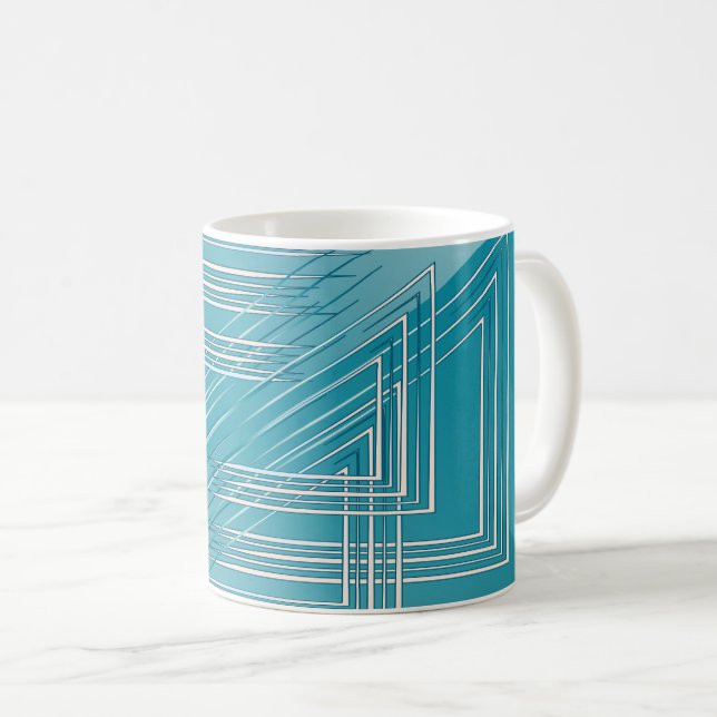 Mug Opal Turquoise blanc (Devant droit)