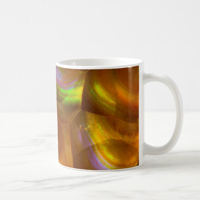 Mug Opale de feu orange iridescente (Droite)