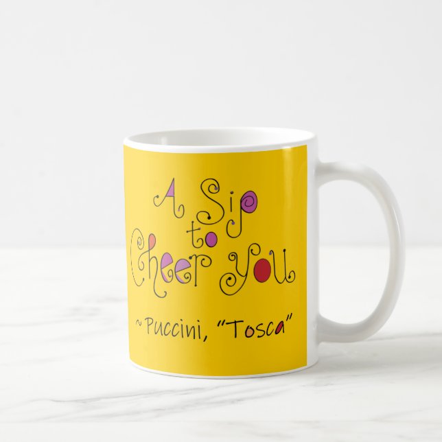 Mug Opera Gift Tosca Puccini Café italien / anglais (Droite)