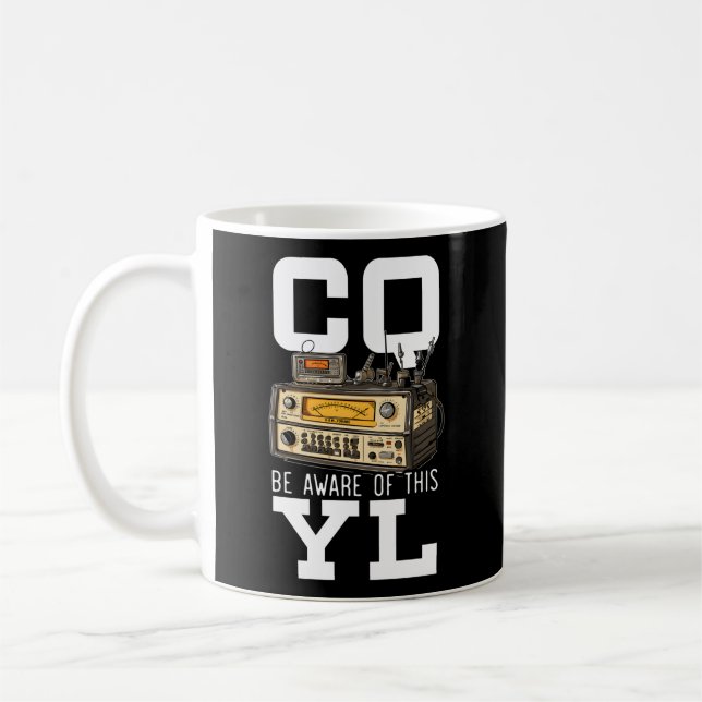 Mug Opérateur radio jambon Morse Code Antenne Radioact (Gauche)