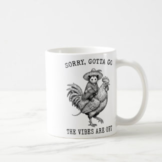 Mug Opossum à cheval sur un poulet désolé vibes faut y