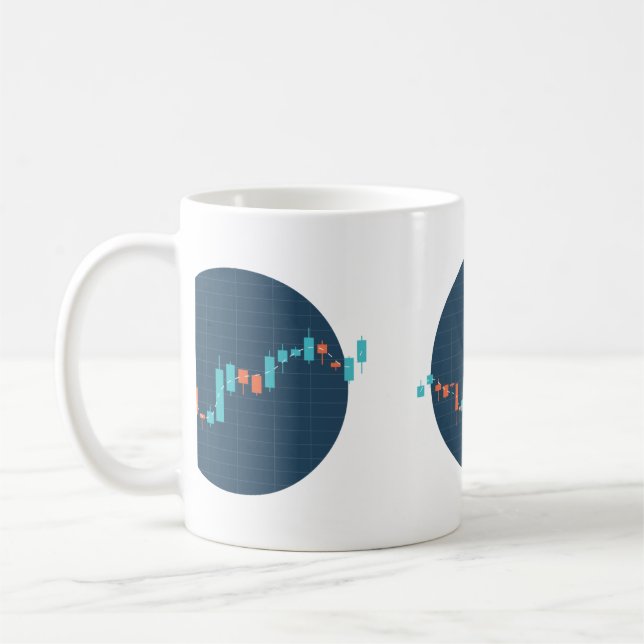 Mug Option de négociant en bourse de jour stock (Gauche)