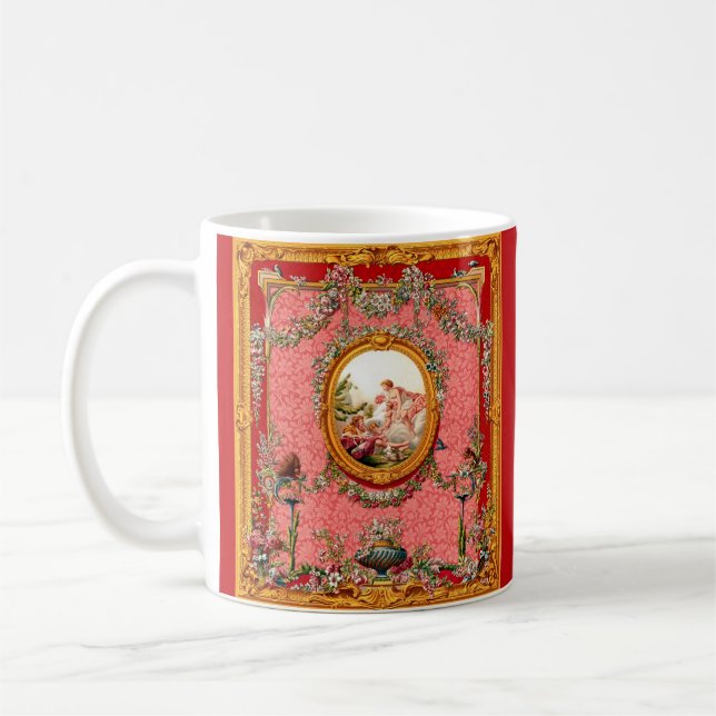 Mug opulent baroque du XVIIIe siècle famille heureuse (Gauche)