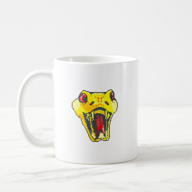 Mug Or de l'art des pixels de serpent (Gauche)