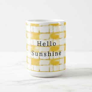 Mug Or Jaune Blanc Rayures Ecossais