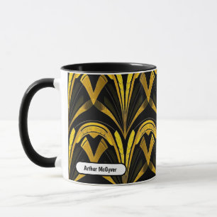 Mug Or Néon Déco Art Abstrait Sans Couture