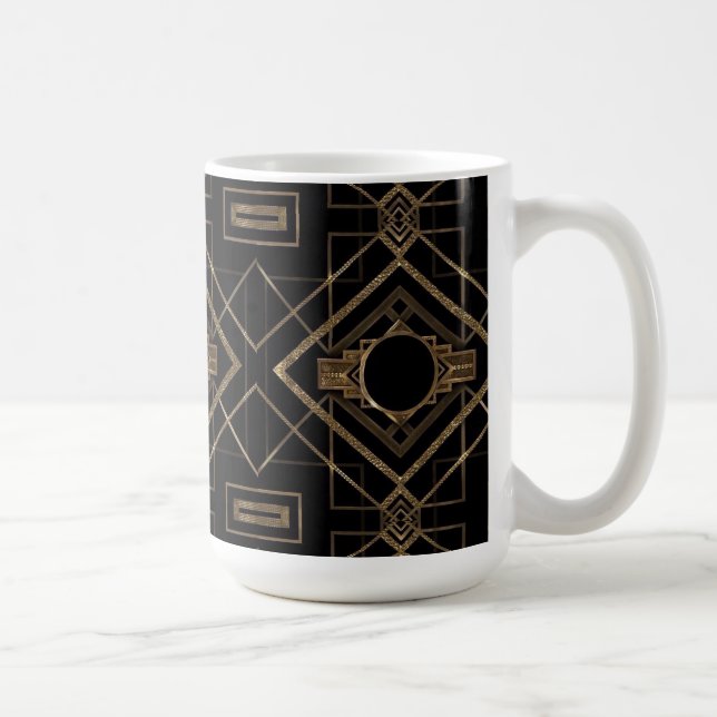 Mug or, noir et blanc, (Droite)