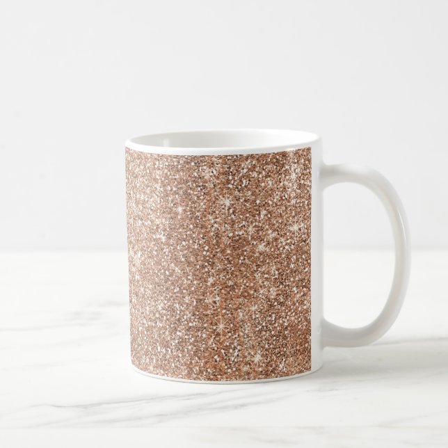 Mug Or rose de parties scintillantes brillantes (Droite)