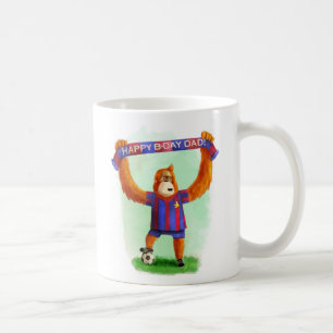 Mug Orang-outan du football de l'anniversaire du papa