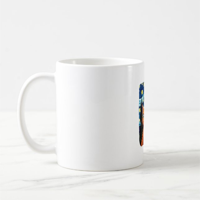 Mug Orange Cat Selfie  Starry Night Cat Mom Cat Lovers (Gauche)