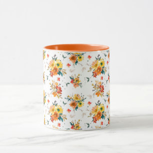 Mug Orange Floral Fall