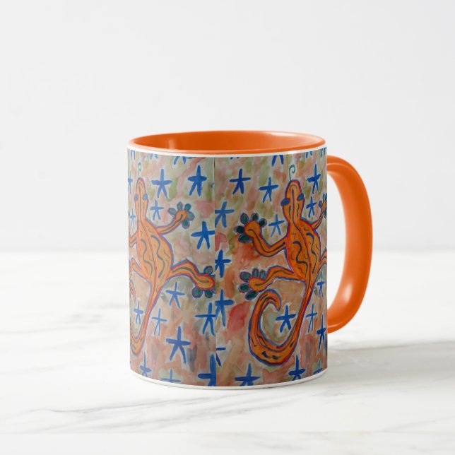 Mug Orange Gecko (Devant droit)