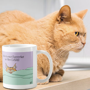 Mug Orange Gingembre Violet Maman Chat Mignonne Fête d