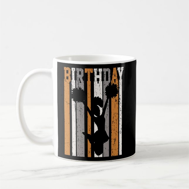 Mug Orange Girls Cheerleader Anniversaire Retro Coloré (Gauche)