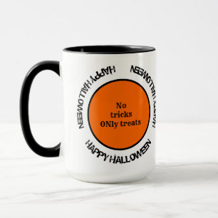 Mug Orange Noir Typographie moderne Joyeux Halloween