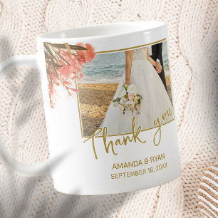 Mug Orange Oleander Fleurs Merci photo Mariage