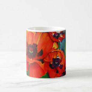 Mug Orange Oriental Poppies Art