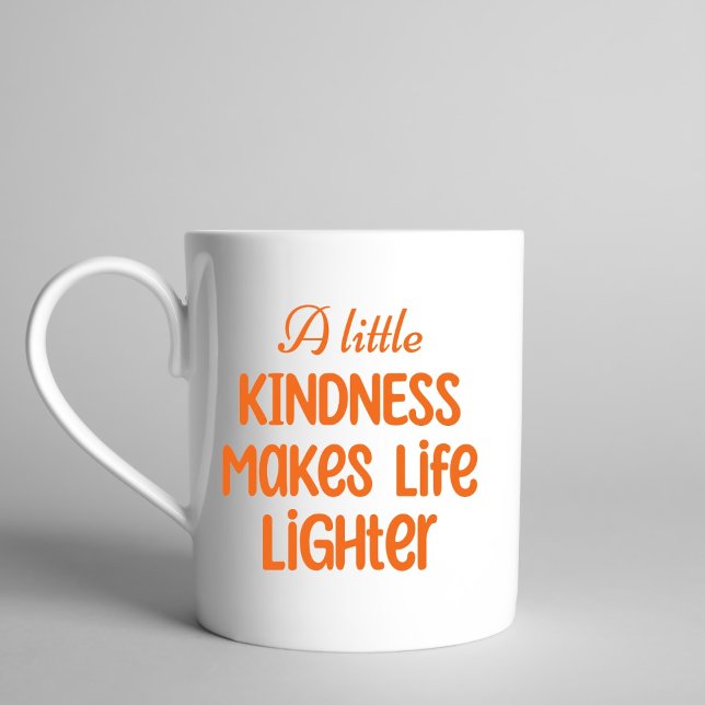 Mug Orange Retro Kindness rend la vie plus légère cita (Créateur téléchargé)