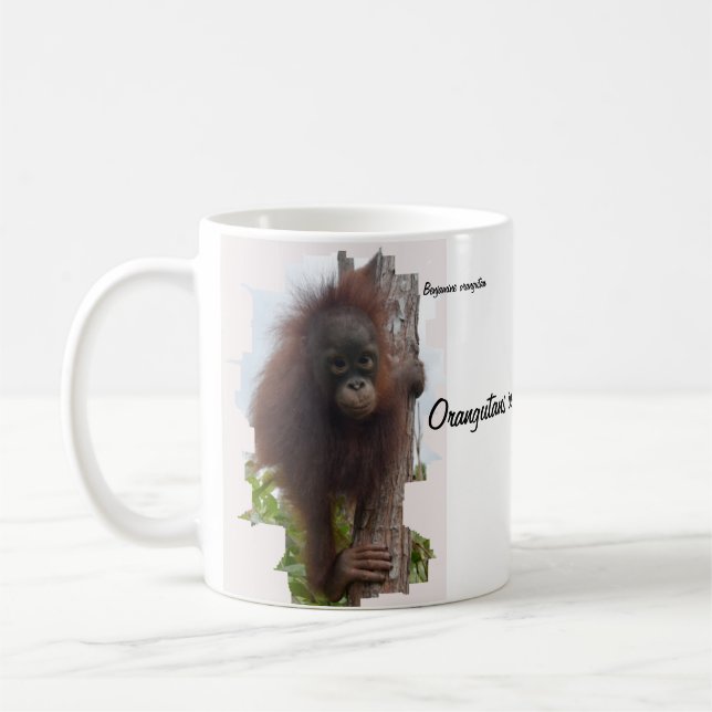 Mug Orangutans en Bornéo (Gauche)