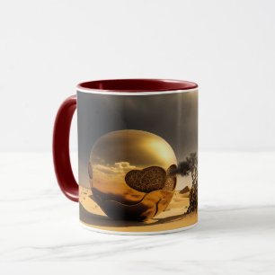 Mug Orbes dorées dans la tempête du désert