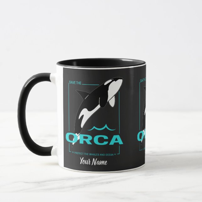 Mug Orca Killer Whale pour une fille qui aime juste le (Gauche)