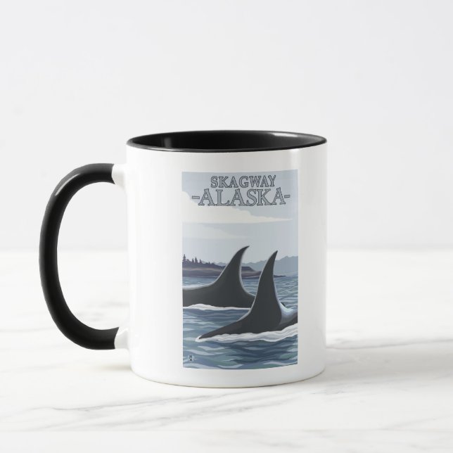 Mug Orca Whales #1 - Skagway, Alaska (Gauche)